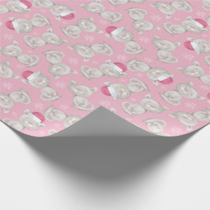 Papier Cadeau Noël à Kitty Rose Santa Hat
