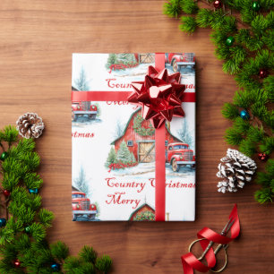Papier Cadeau Noël à la campagne