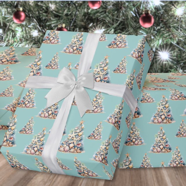 Papier Cadeau Noël à la plage (Beach Christmas Wrapping Paper )