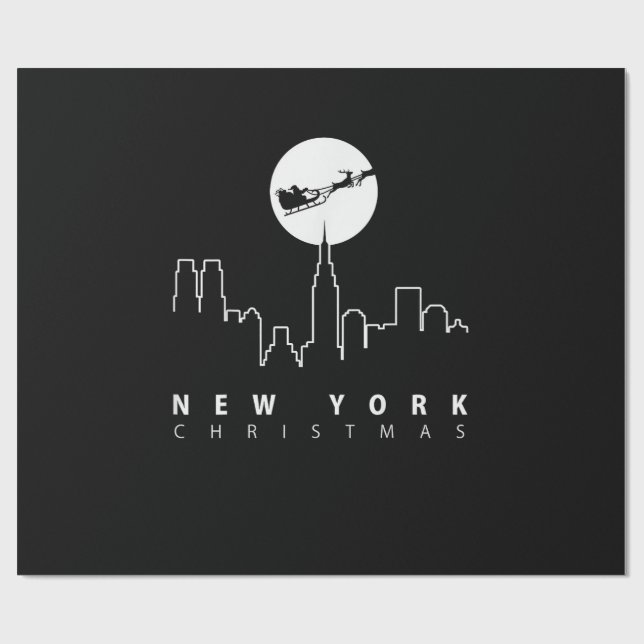 Papier Cadeau Noël à New York (Plat)