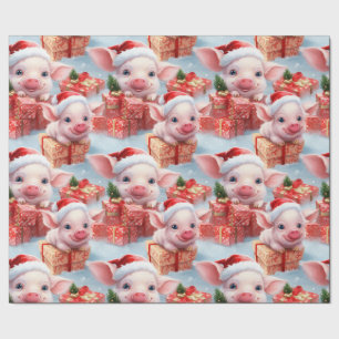 Papier Cadeau Noël adorable à la ferme