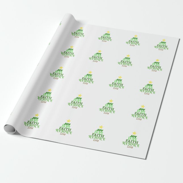 Papier Cadeau Noël Arbre de Noël (Déroulé)