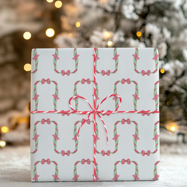 Papier Cadeau Noël Arc-en-ciel à pois rouges en aquarelle (Créateur téléchargé)