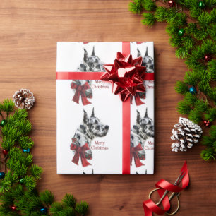 Papier Cadeau Noël Arlequin Great Dane
