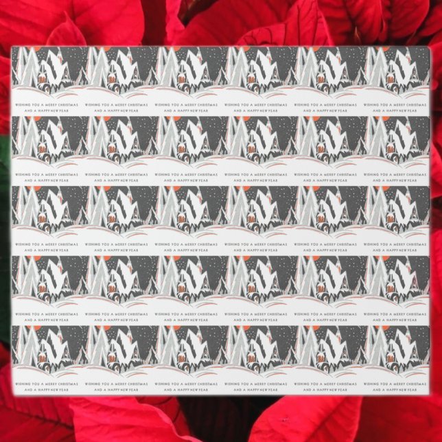 Papier Cadeau Noël Art déco vintage (Créateur téléchargé)