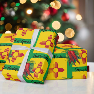 Papier Cadeau Noël au Nouveau-Mexique Odeurs Le Chili Enchiladas