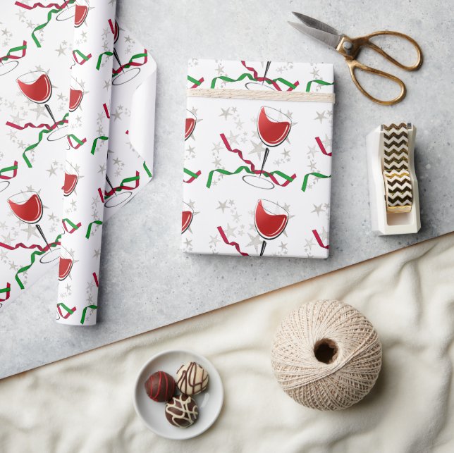 Papier Cadeau Noël au vin rouge (Artisanat)