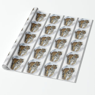 Papier Cadeau Noël aux amateurs de tigres