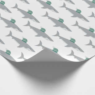 Papier Cadeau Noël aux requins