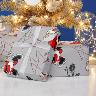 Papier Cadeau Noël avec Père Noël