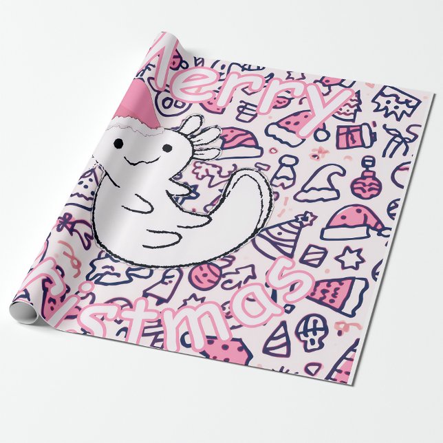 Papier Cadeau Noël Axolotl (Créateur téléchargé)