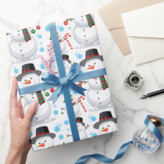 Papier cadeau Noël Bonhomme de neige Frosty