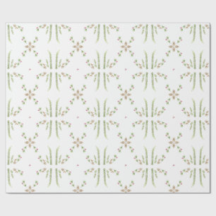 Papier Cadeau Noël botanique