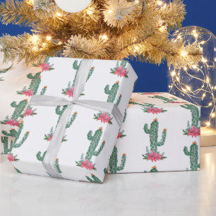 Papier Cadeau Noël Cactus Motif de l'Ouest