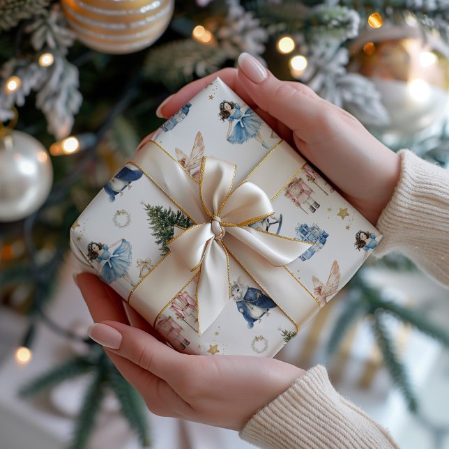 Papier Cadeau Noël Casse-Noisette  (Christmas Nutcracker Ballet Gift Wrap)