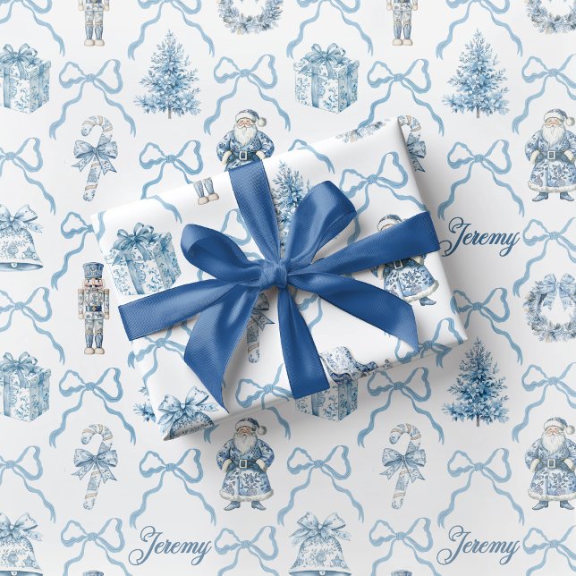 Papier cadeau Noël Casse-Noisette Toile Bleue (Créateur téléchargé)