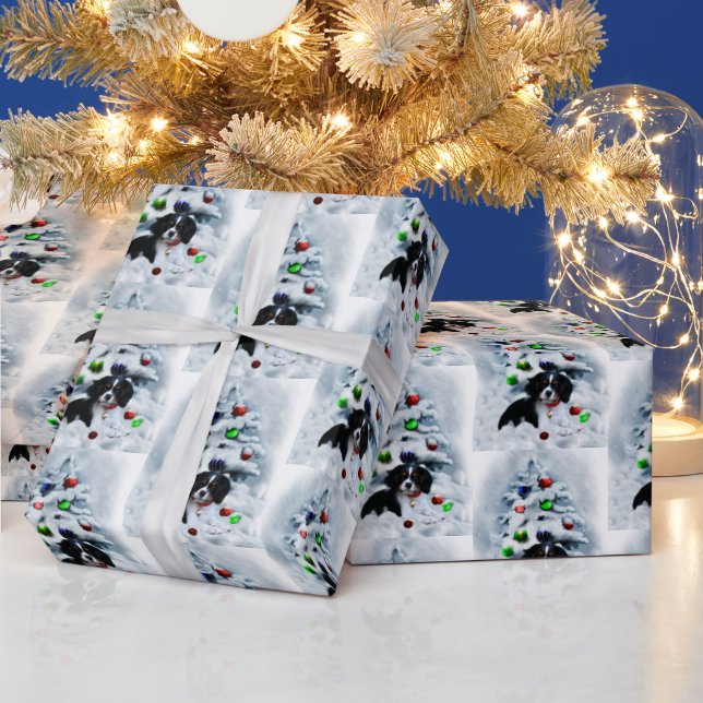 Papier Cadeau Noël Cavalier King Charles Spaniel (Vacances)