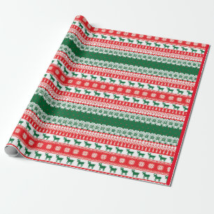 Papier Cadeau Noël - chandail laid - de mauvais goût - pullove