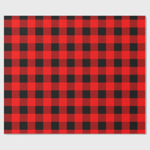 Papier Cadeau Noël classique de plaid de Buffalo