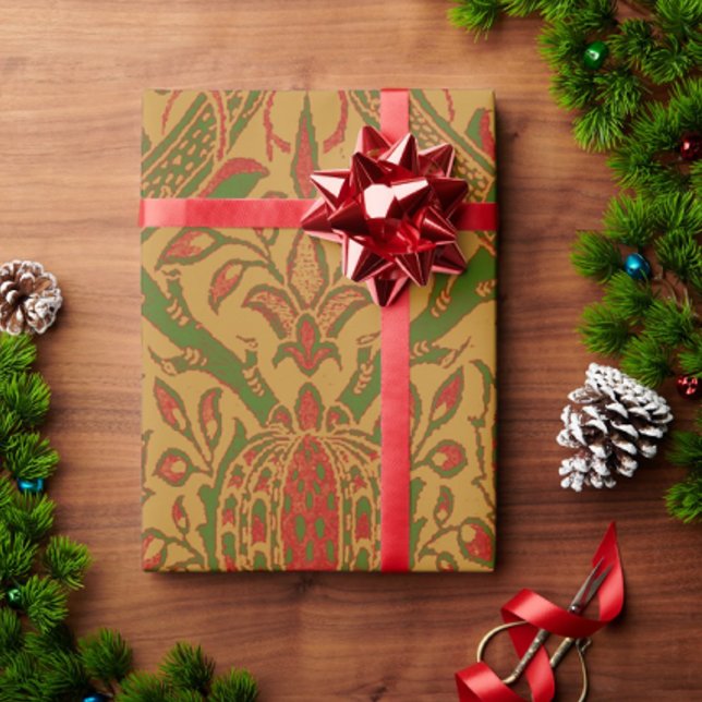 Papier Cadeau Noël Classique Vintage William Morris  (Vintage classic sophistication)
