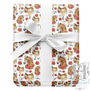 Papier Cadeau Noël Cowgirl