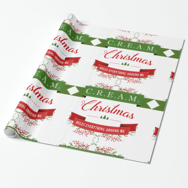 Papier Cadeau Noël CRÈME ordonne tout autour de moi ! (Déroulé)