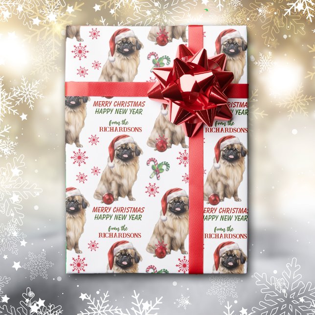 Papier Cadeau Noël Cute Pekingese (Créateur téléchargé)
