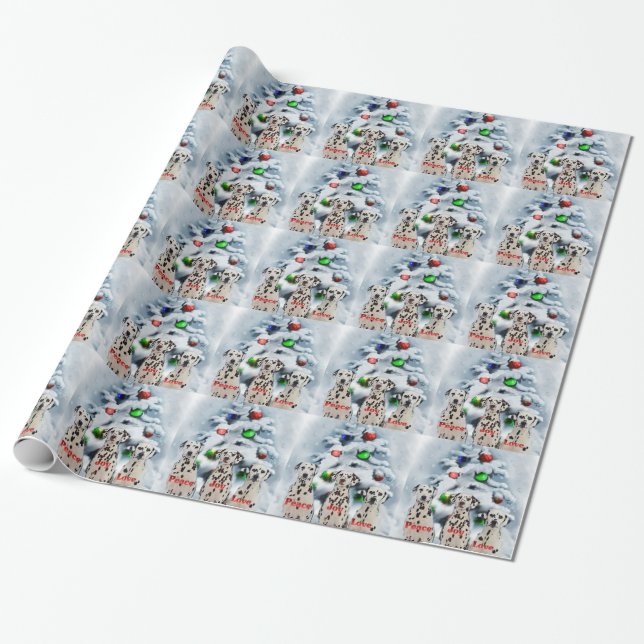 Papier Cadeau Noël dalmate (Déroulé)