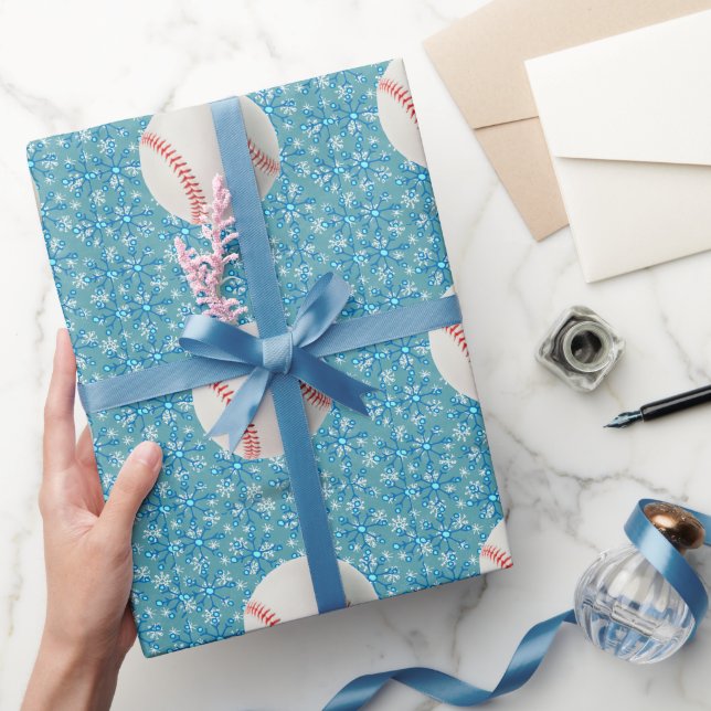 Papier Cadeau Noël de baseball (Cadeaux)