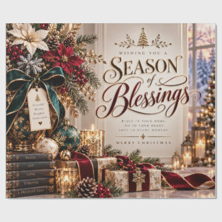 Papier Cadeau Noël de Bourgogne Saison de Bénédictions