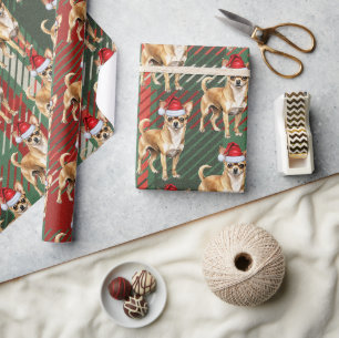 Papier Cadeau Noël de Chien Père Noël de Chien de Chihuahua