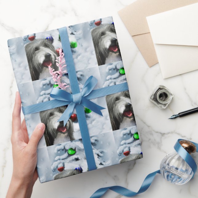 Papier Cadeau Noël de Collie barrée (Cadeaux)
