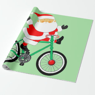 Papier Cadeau Noël de cycliste Vacances à vélo
