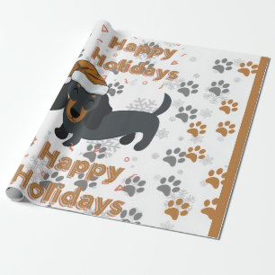 Papier Cadeau Noël de Dachshund