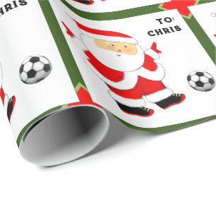 Papier Cadeau Noël de football
