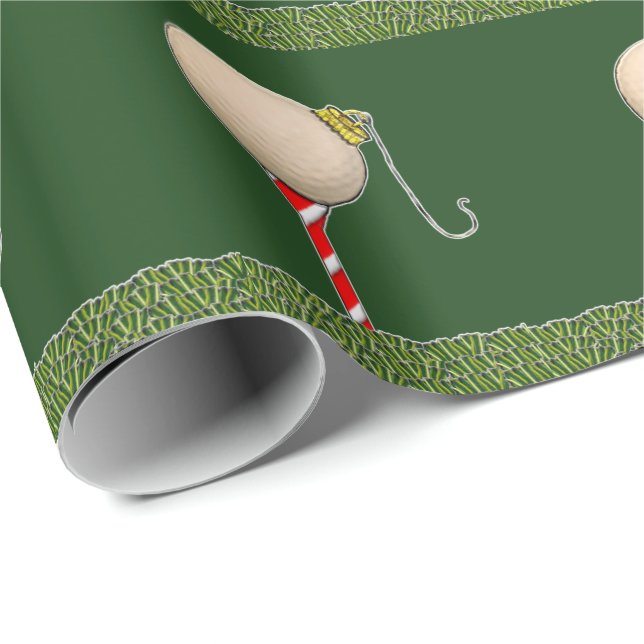 Papier Cadeau Noël de golf (Coin rond)