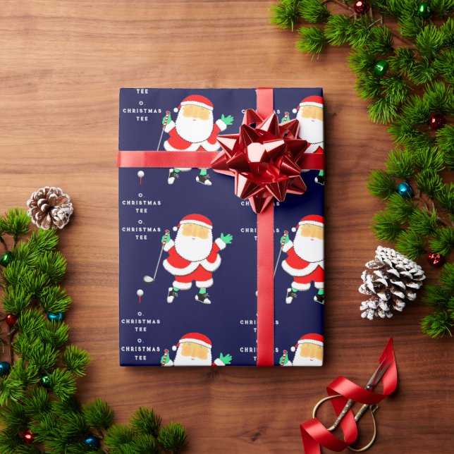 Papier Cadeau Noël de golf amusant (Cadeau de vacances)