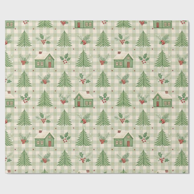 Papier Cadeau Noël de Holly Hearth (Plat)