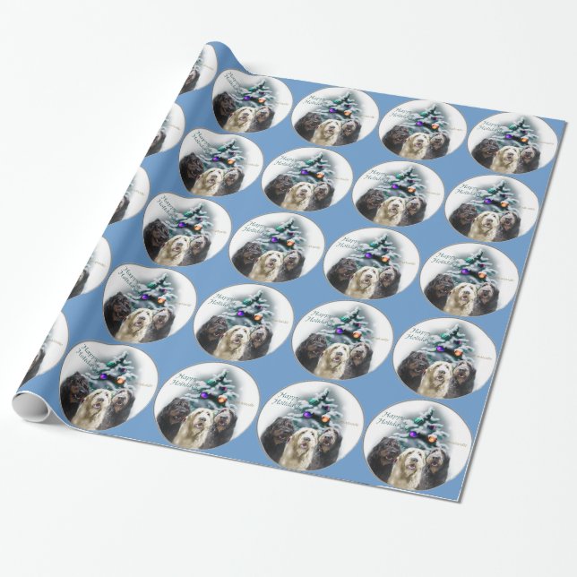 Papier Cadeau Noël de Labradoodle (Déroulé)