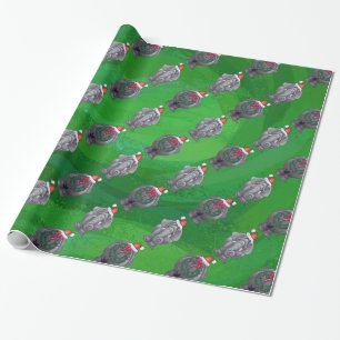 Papier Cadeau Noël de motif de têtes et de queues d'éléphant