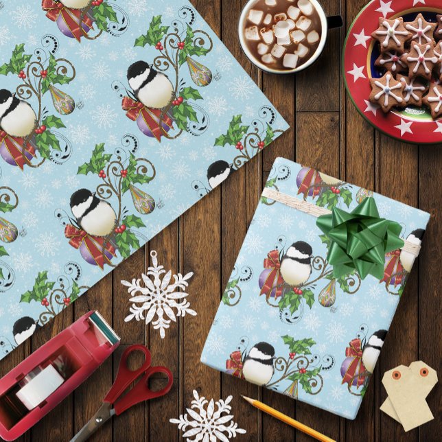 Papier Cadeau Noël de poulet d'hiver (Créateur téléchargé)