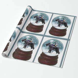 Papier Cadeau Noël de Schnauzer géant