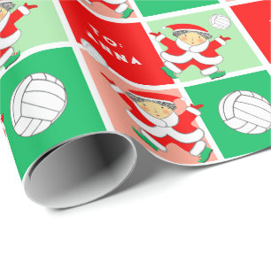 Papier Cadeau Noël de volley-ball féminin