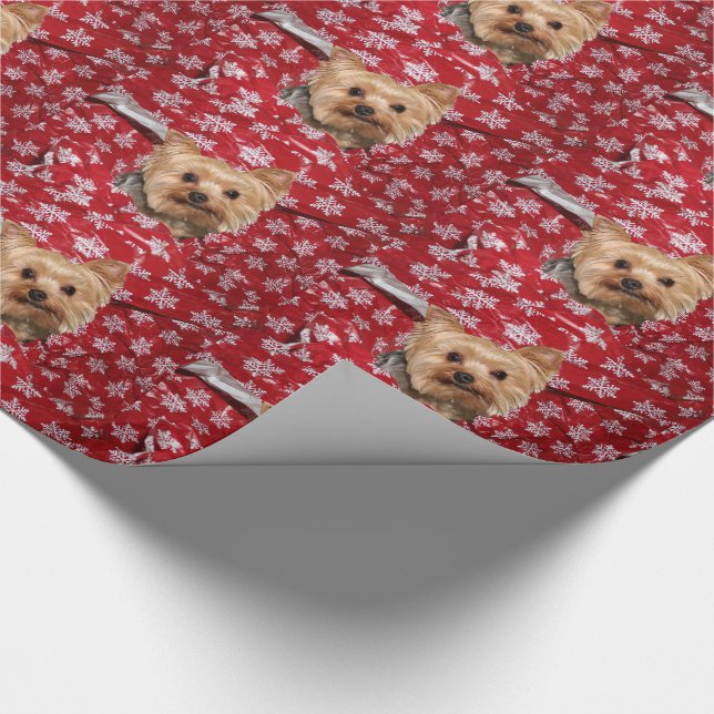 Papier Cadeau Noël de Yorkie (Coin)