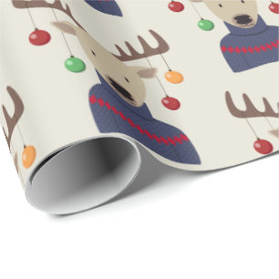 Papier Cadeau Noël des cerfs