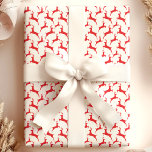 Papier Cadeau Noël des cerfs de saut rouge<br><div class="desc">Ajoutez une touche classique et festive à vos cadeaux de vacances avec ce papier d'emballage rouge sautant cerf Noël. Doté d'un motif ludique de silhouettes de rennes en rouge vif sur un arrière - plan blanc, ce papier d'emballage est parfait pour toute célébration de Noël. Idéal pour envelopper des cadeaux...</div>