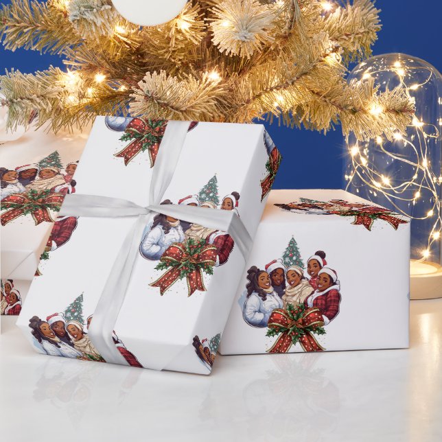 Papier Cadeau Noël des femmes africaines (Vacances)