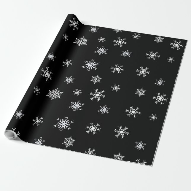 Papier Cadeau Noël des Flèches noires et blanches (Déroulé)