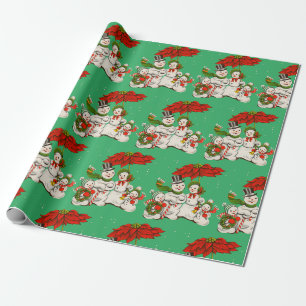 Papier Cadeau Noël des neiges vintages