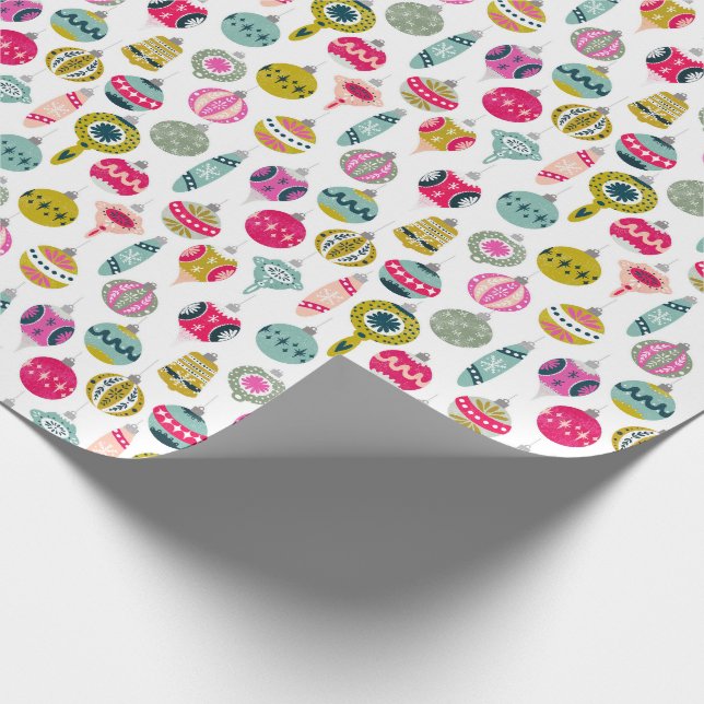 Papier Cadeau Noël des ornements Vintages (Coin)